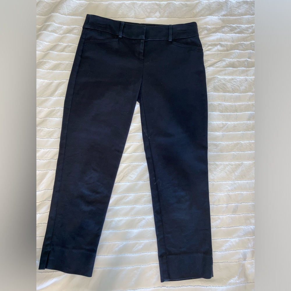 Black crop dress pants